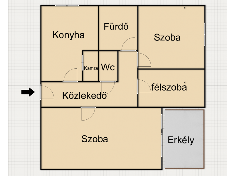 3 szobás, erkélyes lakás a Nyuszi sétányon eladó