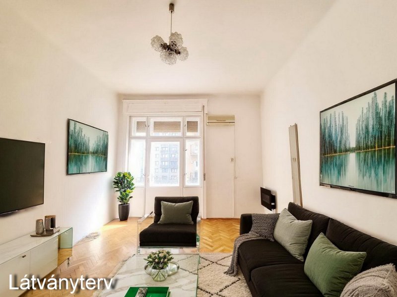 Két erkélyes, világos lakás eladó Újlipótváros szívében, pár lépésre a Westendtől