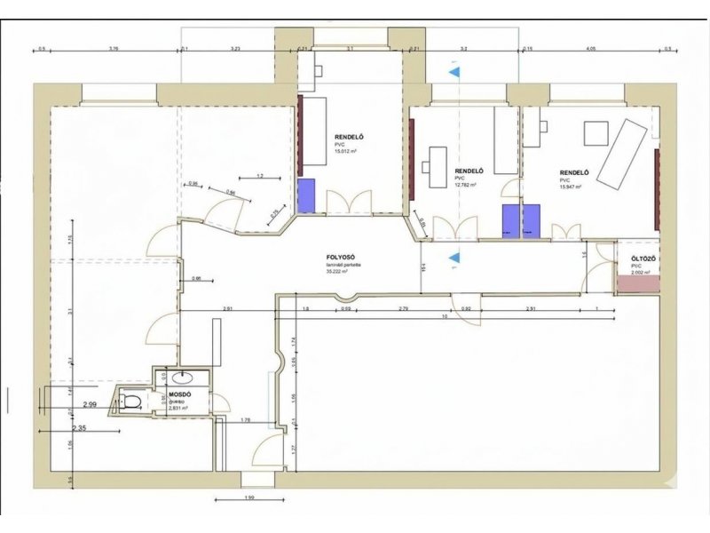 Egészségügyi központnak  alkalmas, berendezett rendelő kiadó 